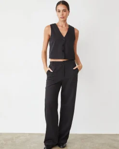 MONROW Soft Twill Patch Pocket Pant FADEDBLACK Shop